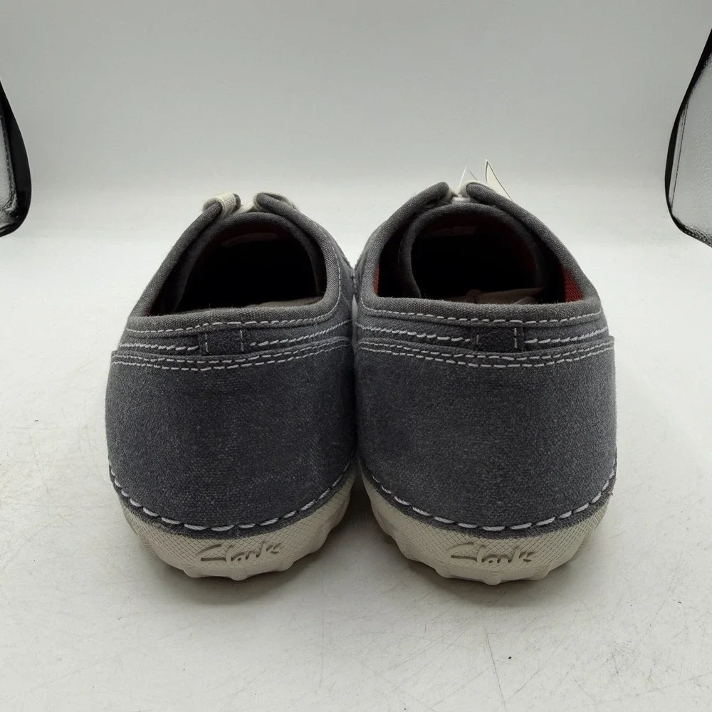 Clarks Kornel Row Shoes Mens Sz 11.5 M Navy Blue Canvas Casual Sneakers NWT